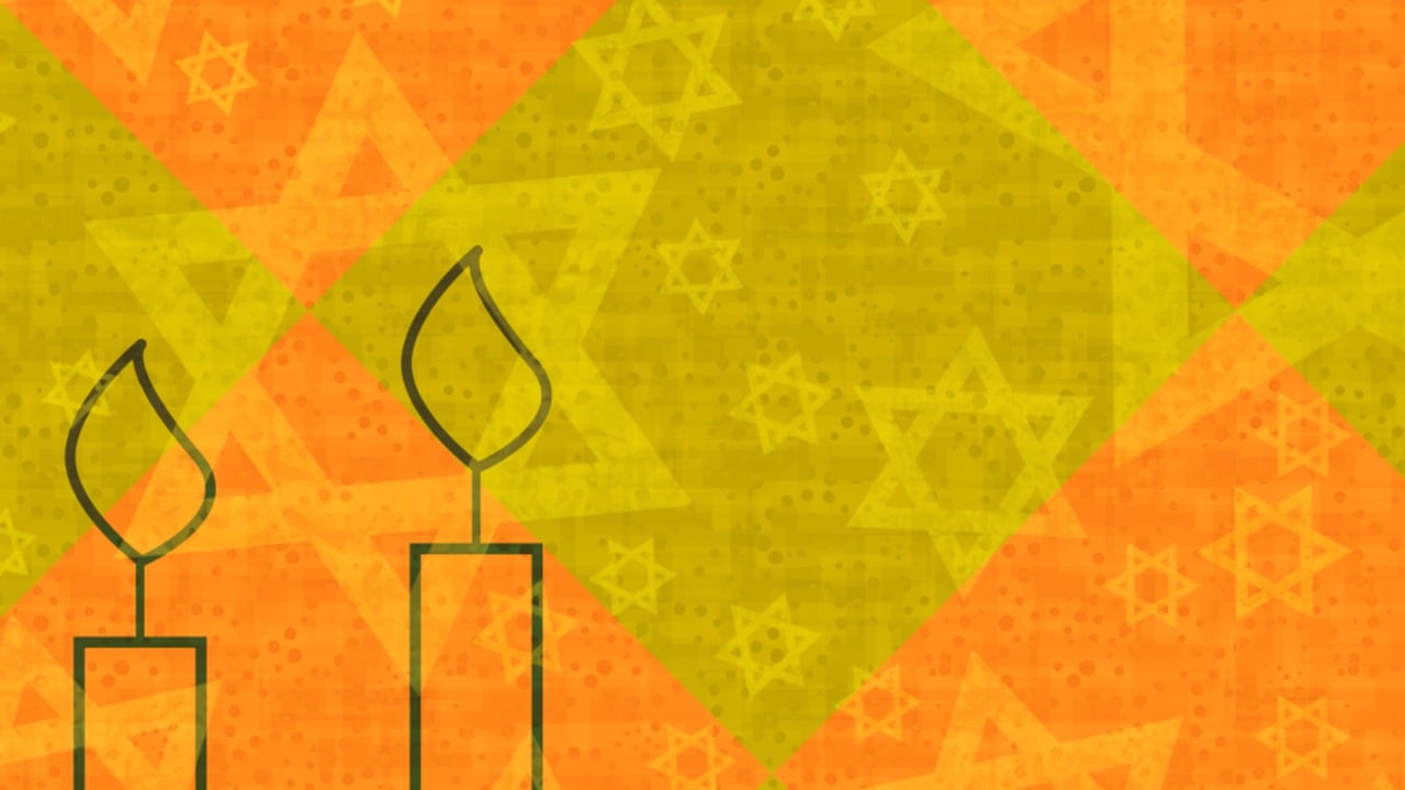 star of david, shabbat candles, wallpaper